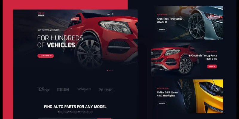 طراحی سایت فروشگاهی قطعات خودرو