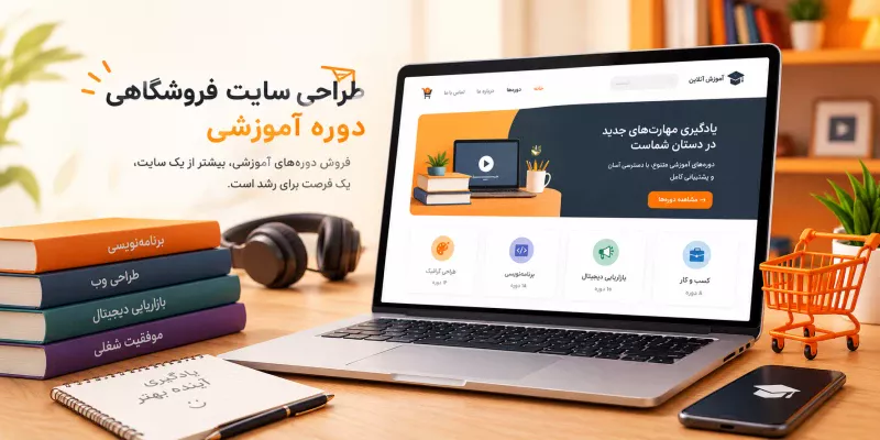 طراحی سایت فروشگاه دوره های آموزشی